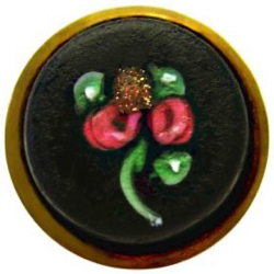 8-1 Black Glass - Floral Overlay Waistcoat  (1/2")